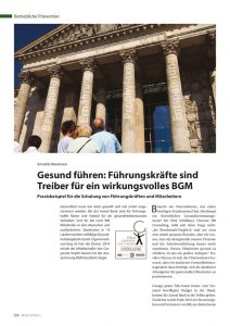 thumbnail of Gesund Führen im Magazin Betriebliche Prävention